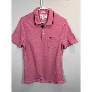 Penguin Mens Polo Shirt Medium Pink Heritage Slim Fit Short Sleeve